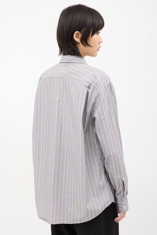 Studio Nicholson Grey Bold Stripe Shirt