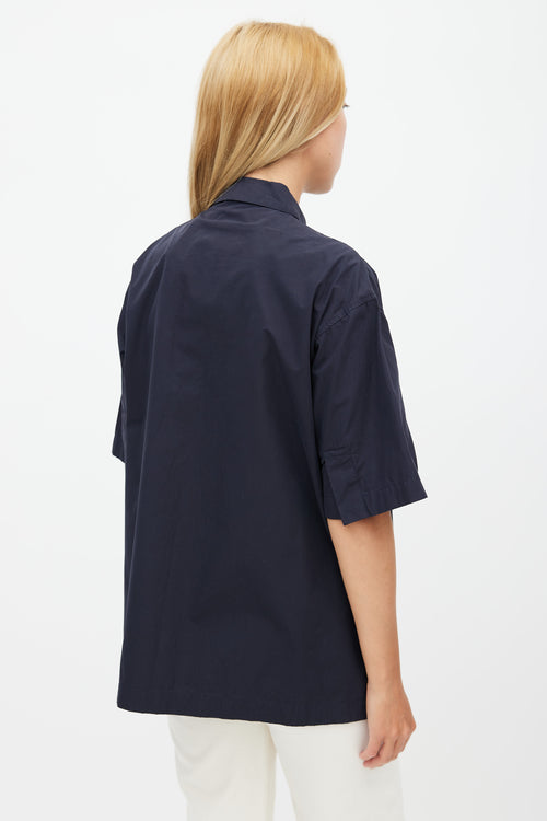 Studio Nicholson Navy Short Sleeve Shirt