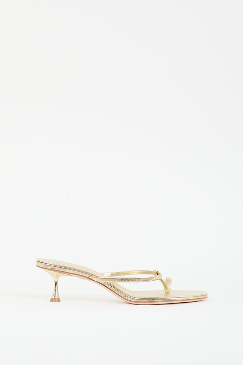 Studio Amelia Gold Leather Edith Sandal