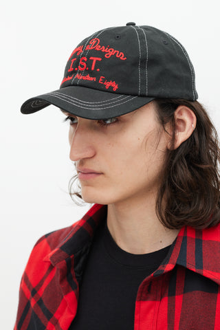 Stüssy Black 
Red IST Embroidered Hat