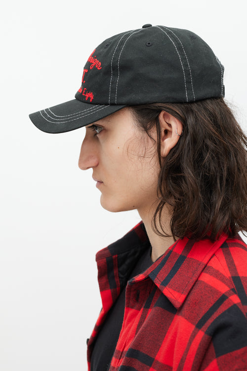 Stüssy Black 
Red IST Embroidered Hat