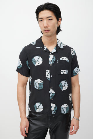 Stüssy Black 
White Dice Shirt