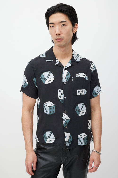 Stüssy Black 
White Dice Shirt