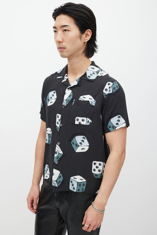 Stüssy Black 
White Dice Shirt