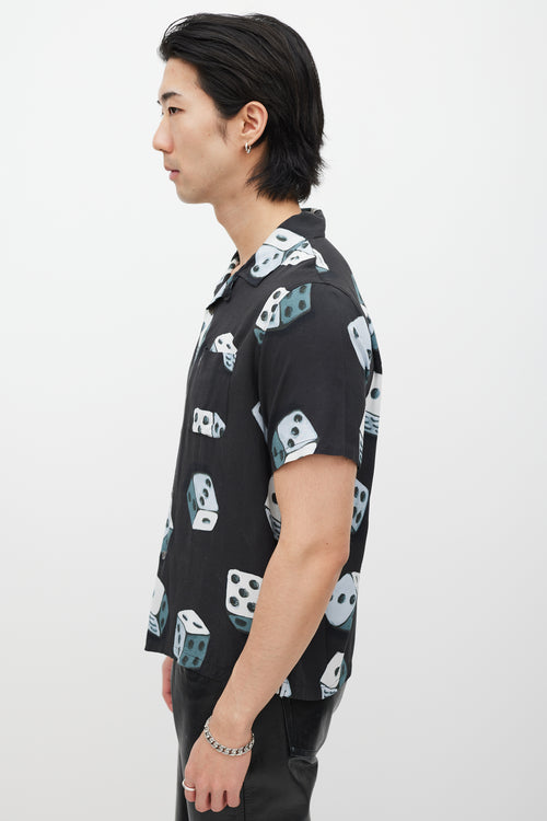 Stüssy Black 
White Dice Shirt