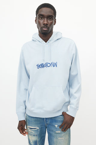 Stüssy Blue Seratonin Embroidered Hoodie