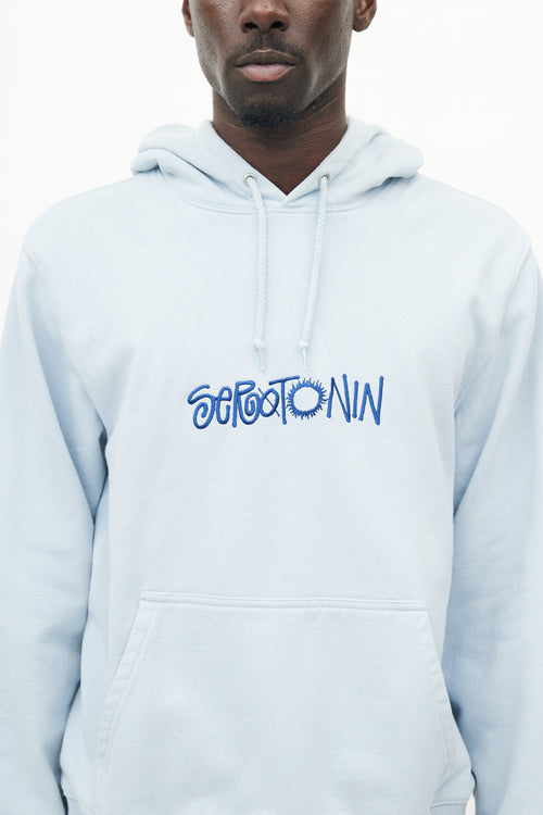 Stüssy Blue Seratonin Embroidered Hoodie