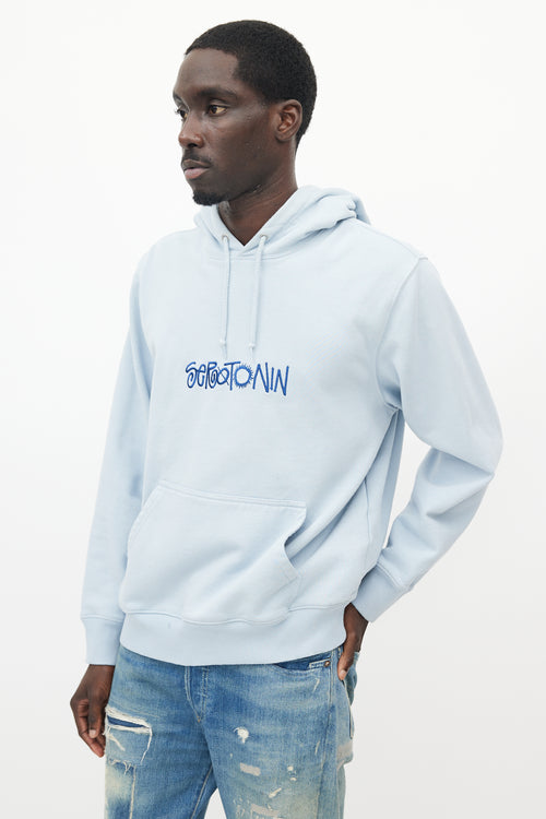 Stüssy Blue Seratonin Embroidered Hoodie