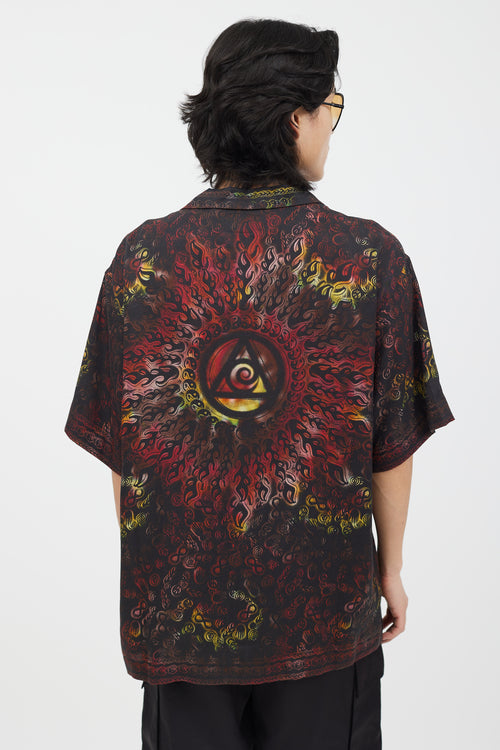 Dries Van Noten X Stussy Black 
Red Foulard Shirt