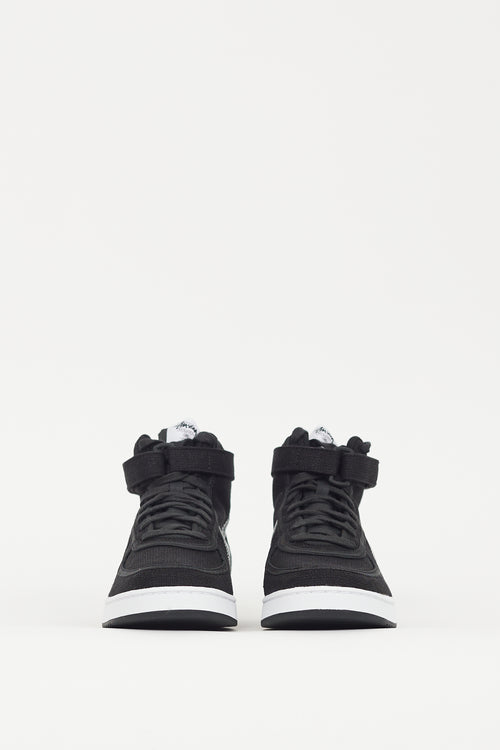 Nike X Stussy Black 
Silver Vandal SP Sneaker