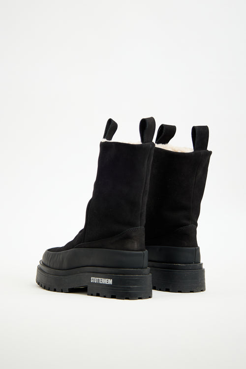 Stutterheim Black Suede Rough Walker Boot