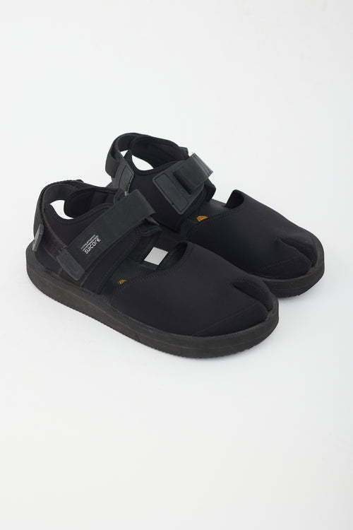 Suicoke Black BITA-V Nylon Sandal