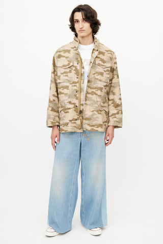 Supreme Beige Logo Camo M65 Jacket