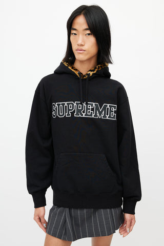 Supreme Black 
Brown Logo Hoodie