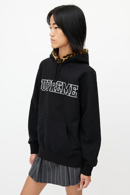 Supreme Black 
Brown Logo Hoodie