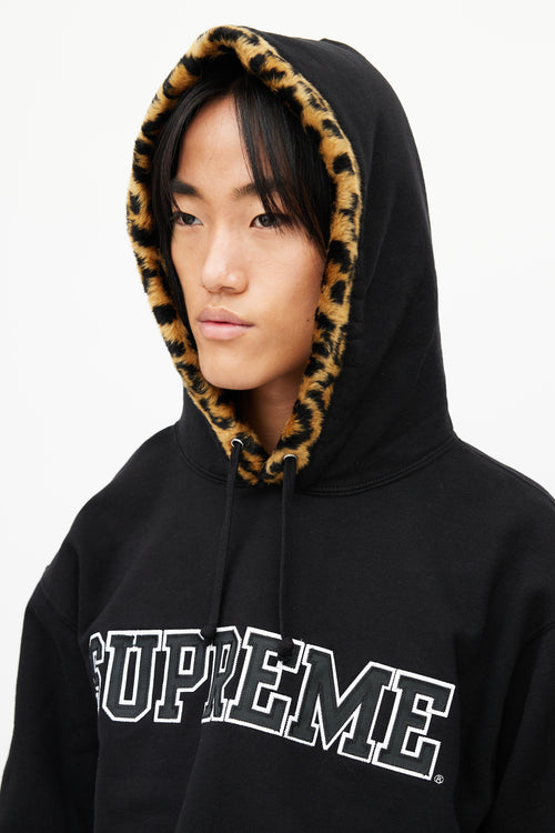 Supreme Black 
Brown Logo Hoodie