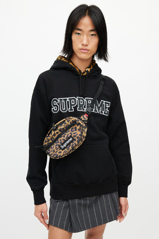 Supreme Brown 
Black Print Waist Bag