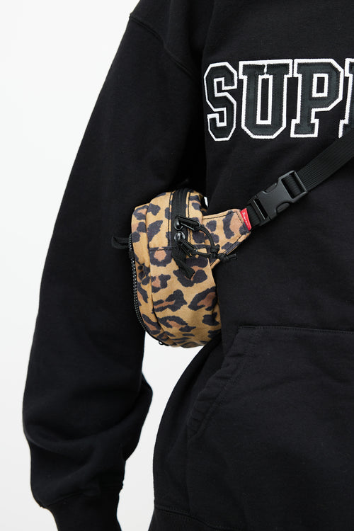 Supreme Brown 
Black Print Waist Bag