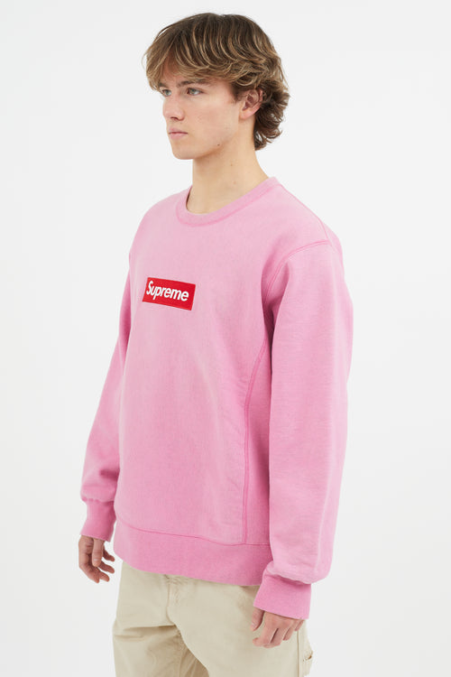 Supreme Pink Box Logo Sweatshirt