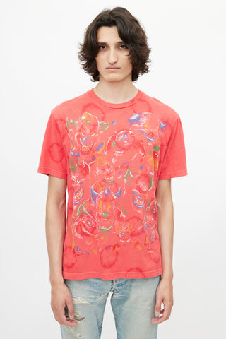 Supreme Red Tie Dye Clown T-Shirt