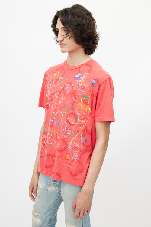 Supreme Red Tie Dye Clown T-Shirt