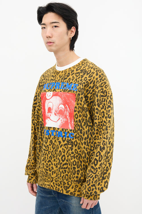 Supreme X Hysteric Glamour Yellow 
Multi Printed Crewneck