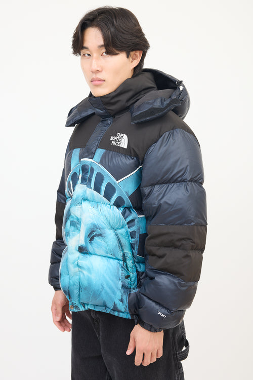 Supreme X The North Face Black 
Blue Statue Of Liberty Baltoro Jacket