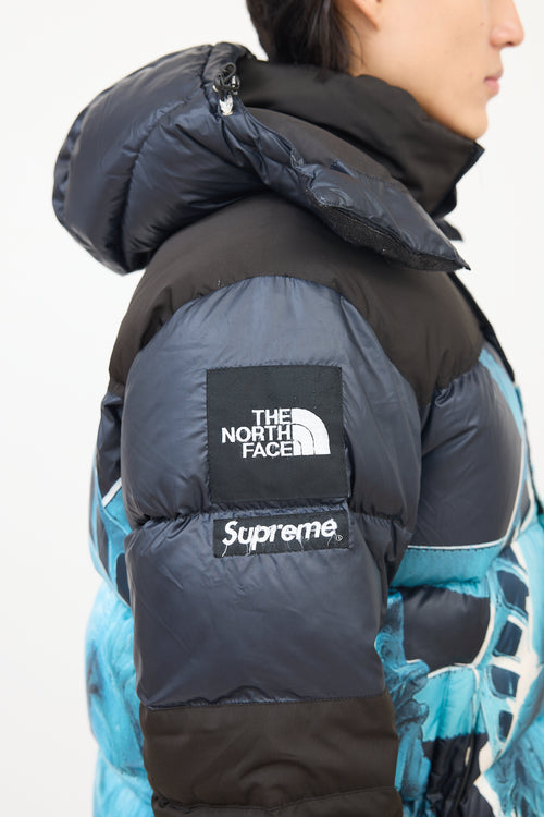 Supreme X The North Face Black 
Blue Statue Of Liberty Baltoro Jacket