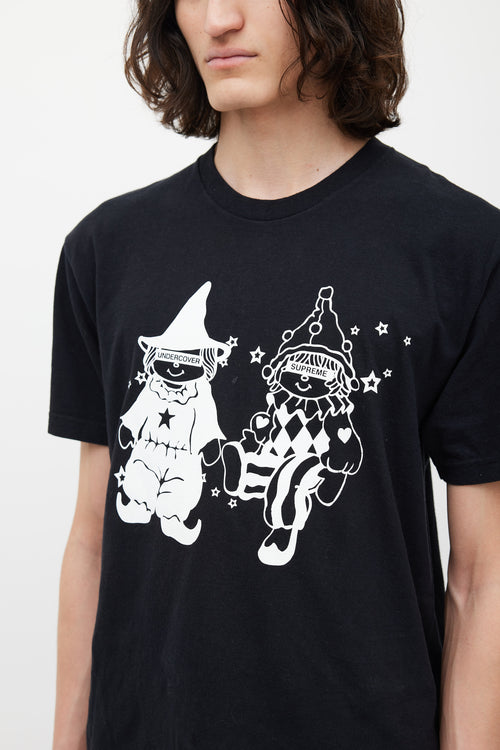 Supreme X Undercover Black 
White Clown T-Shirt