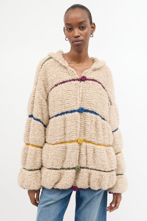 Suzie Kondi Cashmere Boucle Stripe Hoodie