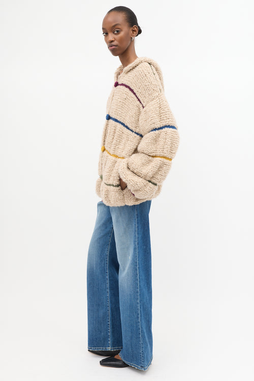 Suzie Kondi Cashmere Boucle Stripe Hoodie