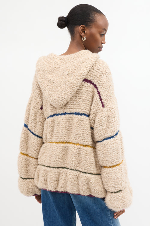 Suzie Kondi Cashmere Boucle Stripe Hoodie