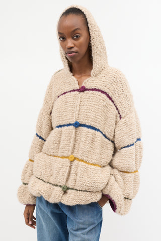 Suzie Kondi Cashmere Boucle Stripe Hoodie