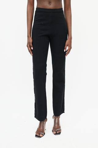 T by Alexander Wang Black 
White Logo Trouser