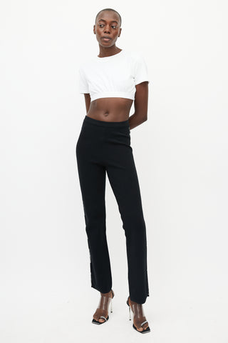 T by Alexander Wang White Cropped T-Shirt