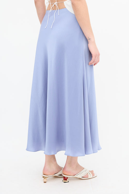 Tanya Taylor Satin Beth Maxi Skirt