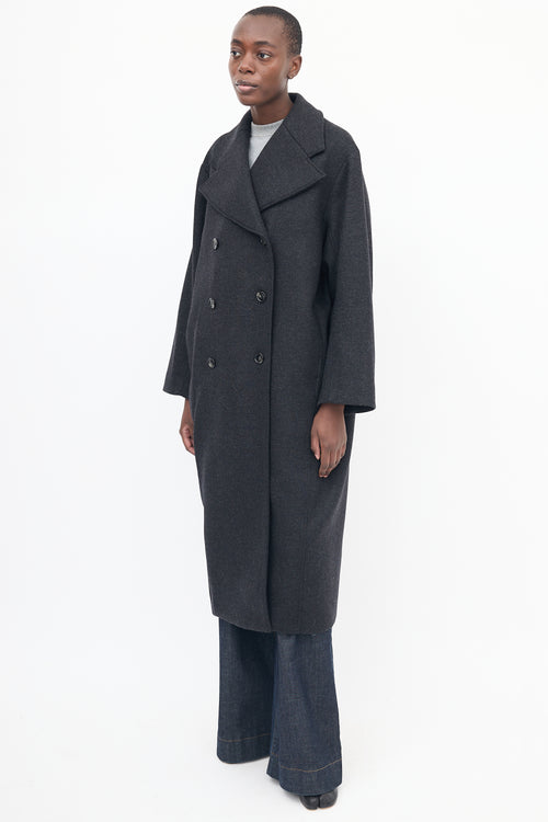 Teurn Dark Grey Double Breasted Coat