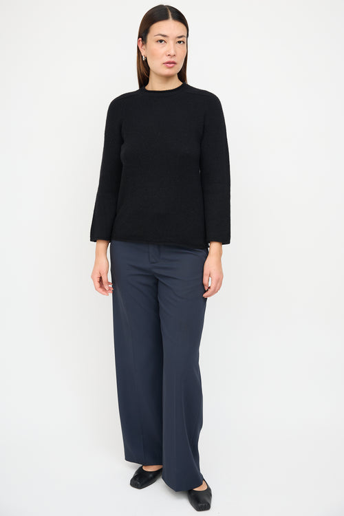 The Row Black Cashmere Knit Sweater