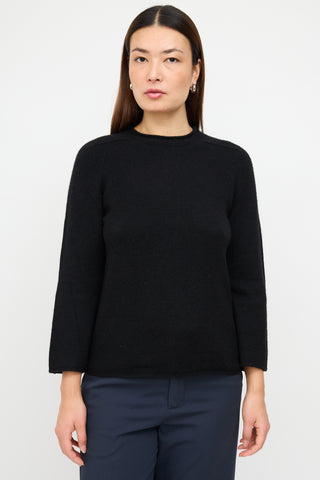 The Row Black Cashmere Knit Sweater