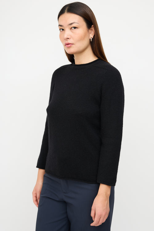 The Row Black Cashmere Knit Sweater