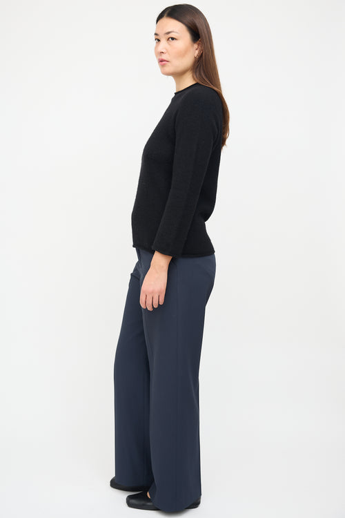 The Row Black Cashmere Knit Sweater