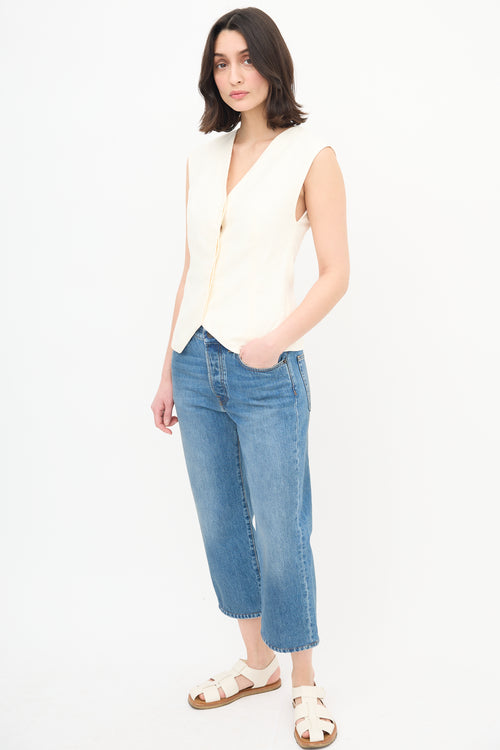  The Row Medium Wash Straight Leg Jeans