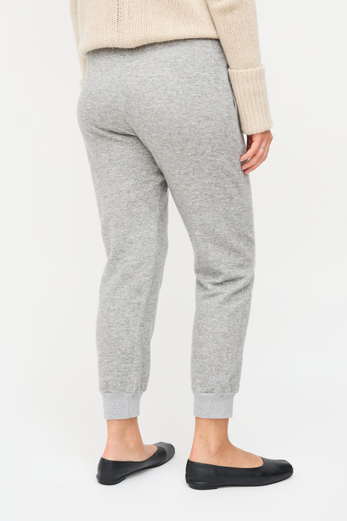 The Row Heather Grey Cashmere Lounge Pants