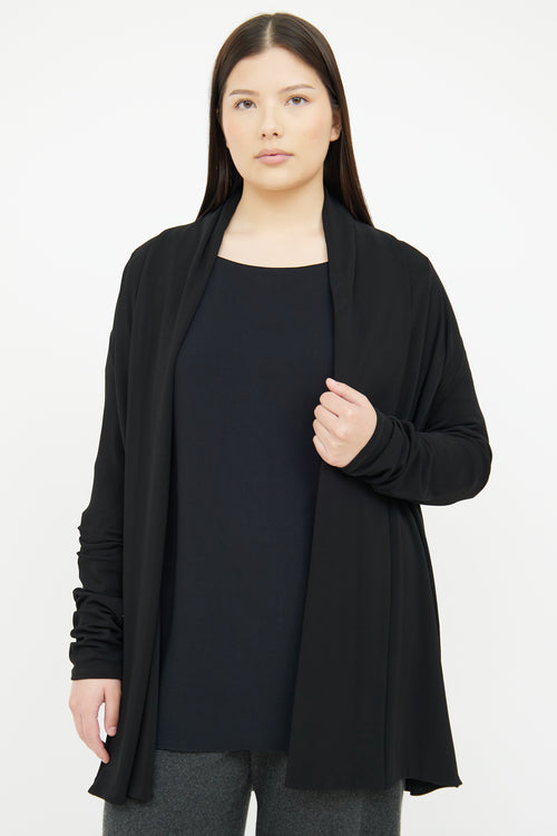 The Row Black Open Front Cardigan