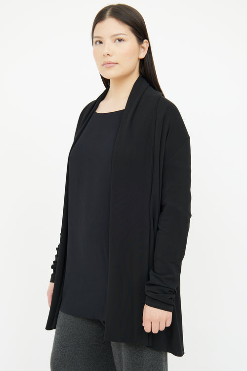 The Row Black Open Front Cardigan