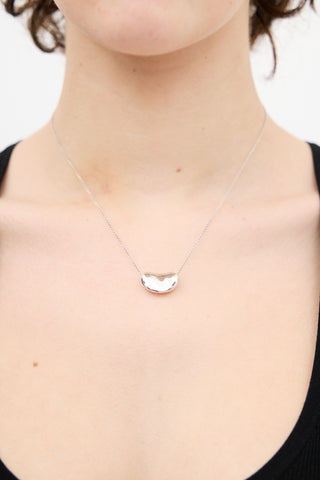 Tiffany 
Co. X Elsa Peretti Sterling Silver Bean Pendant Necklace