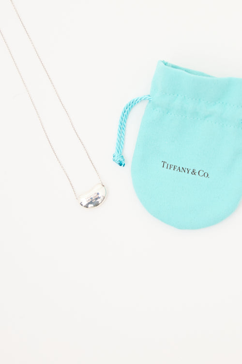 Tiffany 
Co. X Elsa Peretti Sterling Silver Bean Pendant Necklace