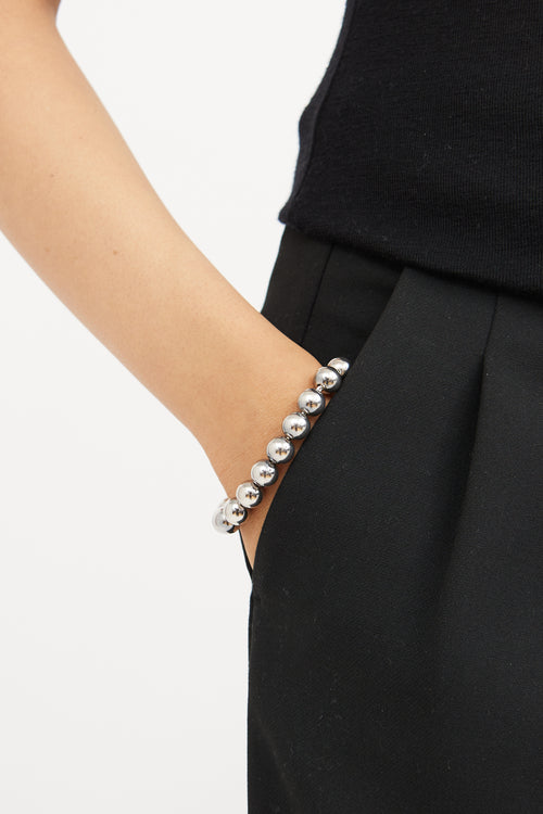 Sterling Silver Hardware Ball Bracelet