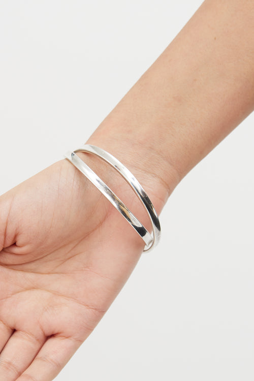 Sterling Silver Interlocking Bangles