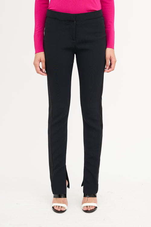 Tom Ford Black Silk Striped Trouser